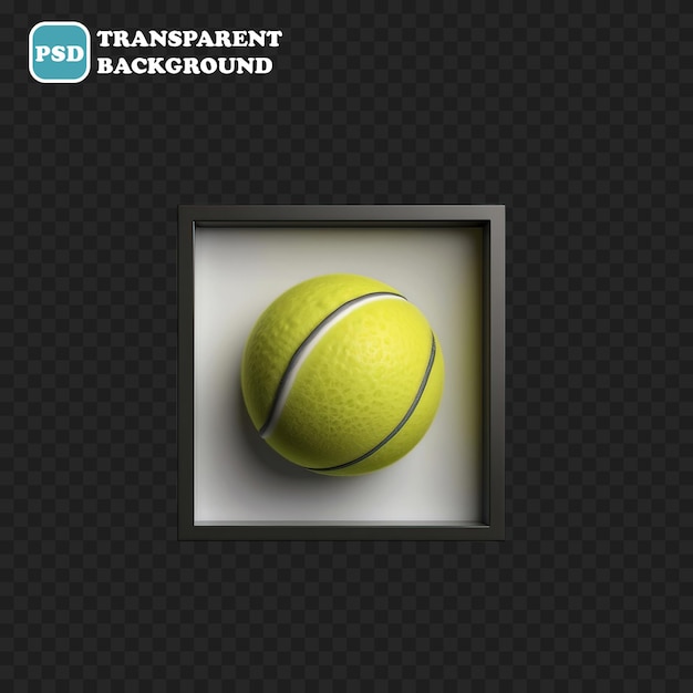 tennis ball isolated 3d render illustration