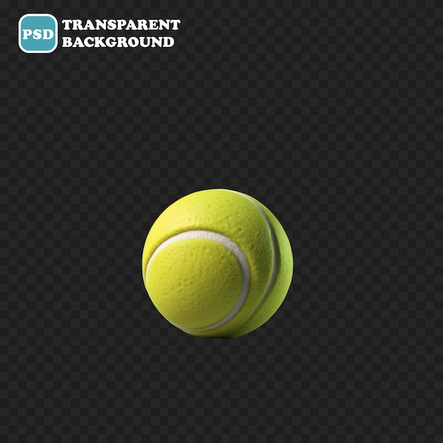 PSD tennis ball isolated 3d render illustration