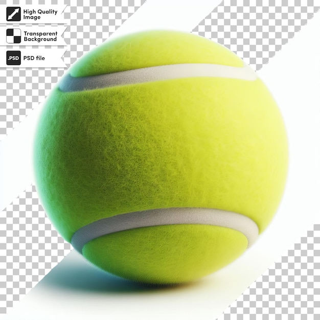 a tennis ball with a white stripe on the bottom