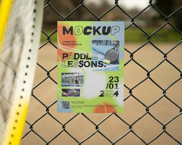 Tennis competition flyer mockup