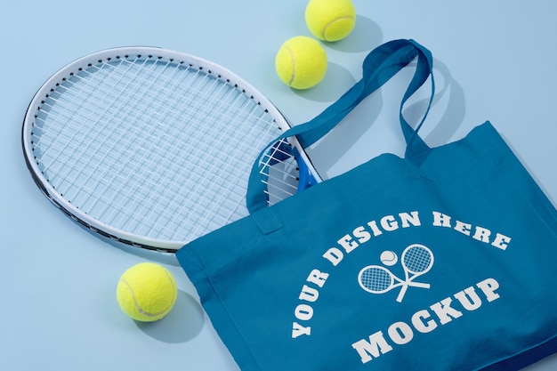 Tennis essentials with 80s aesthetic