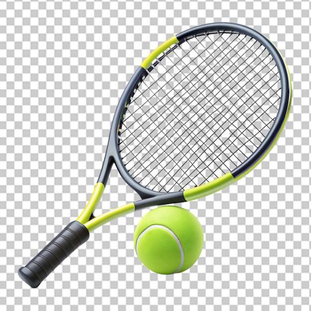 Tennis racket and ball