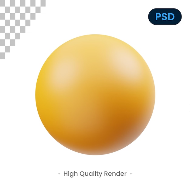 Tennis Table Ball 3D Icon Premium PSD