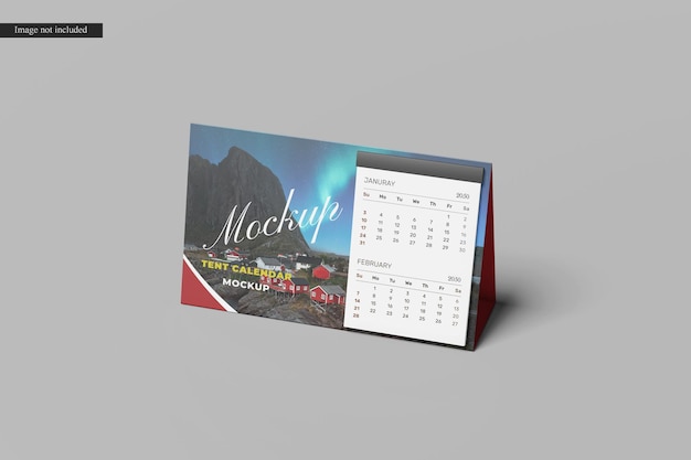 Tent calendar mockup