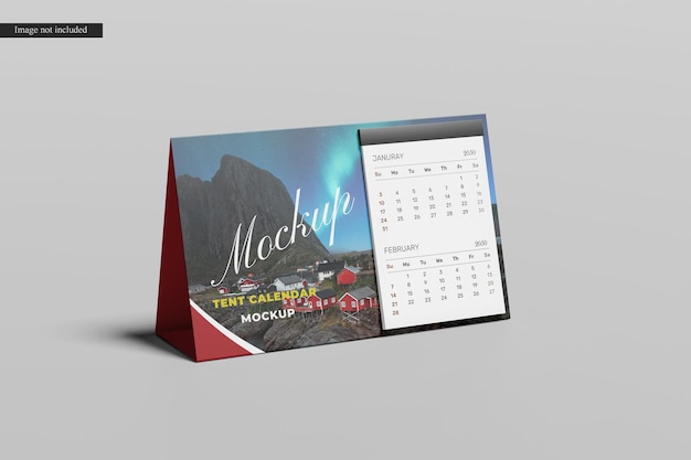 Tent calendar mockup