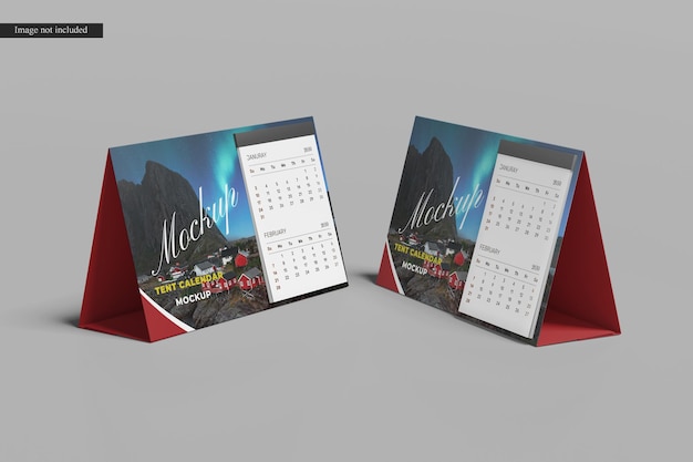 Tent calendar mockup