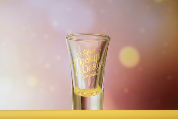 Tequila shot glass mockup