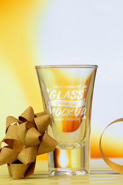 Tequila shot glass mockup