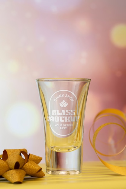 Tequila shot glass mockup