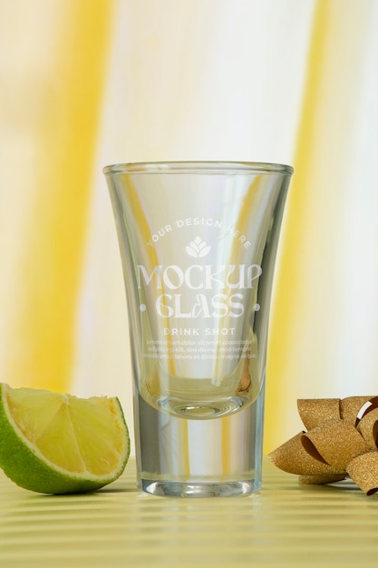 PSD tequila shot glass mockup