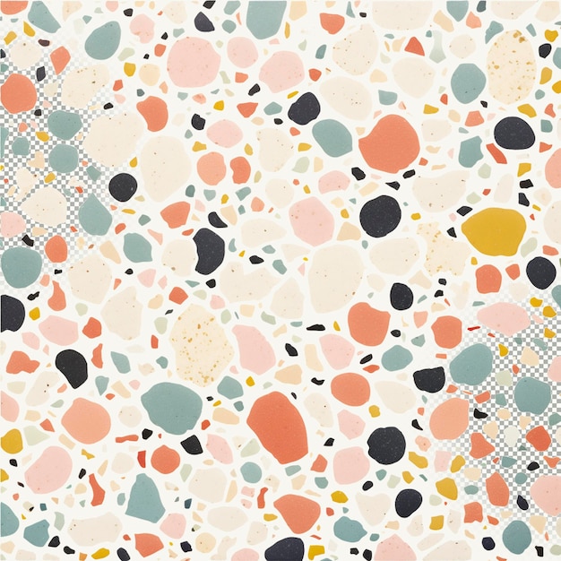 PSD terrazzo colorful design pattern isolated transparent