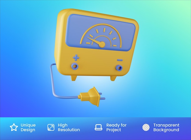 Tester icon 3d illustration isolated