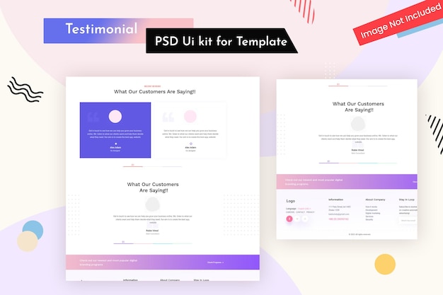 Testimonial Ui Design for Template