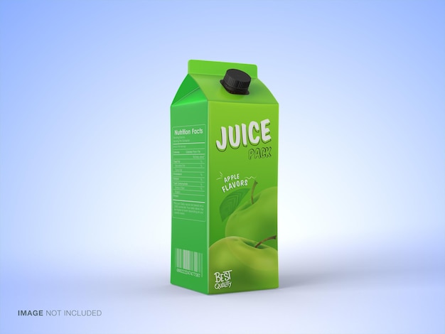 Tetra Floating juice pack mockup realistic rendering