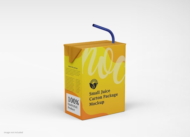 Tetra Juice Carton Pack With Straw mockup