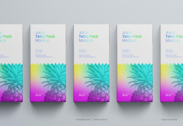 Tetra Pack Juice Carton Packaging Mockup