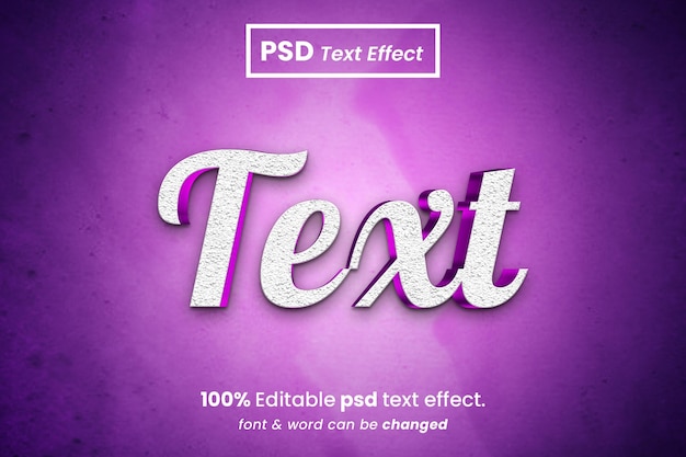 Text 3D Editable Text Effect