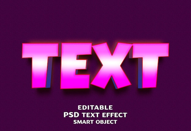 text 3d text effect design