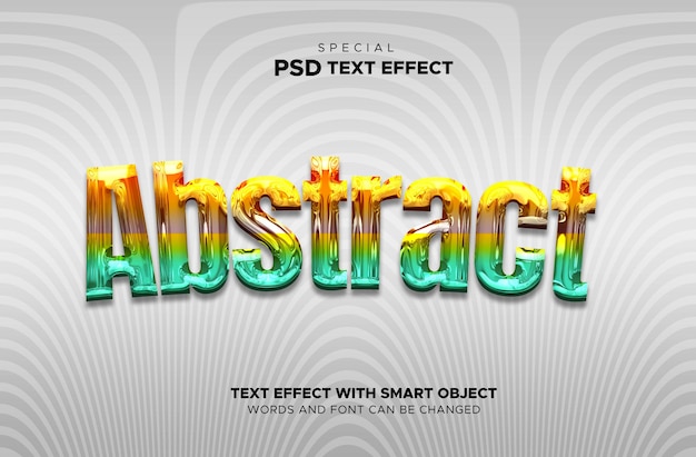 Text Effect abstract editable smart object