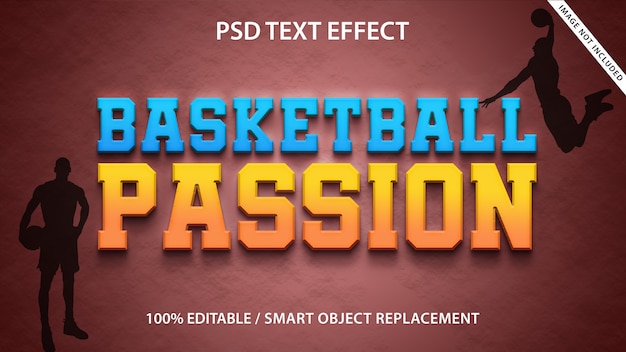 Text Effect Basketball Passion Template