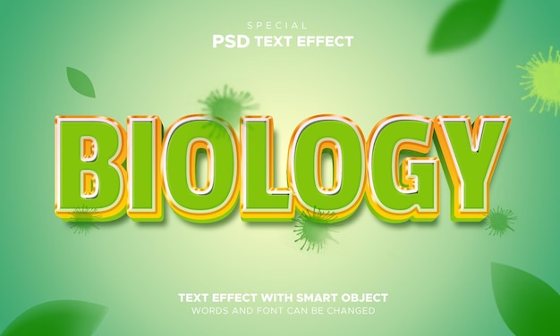 Text Effect Biology smart object