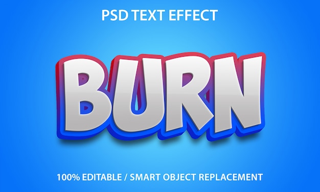 Text Effect Burn Template