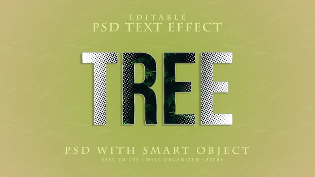 PSD text effect color halftone editable typography style psd file