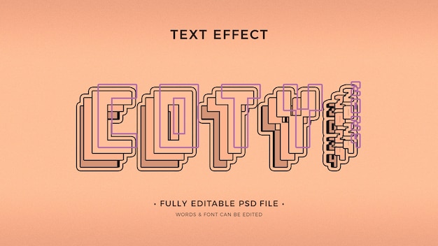 PSD text effect color of the year