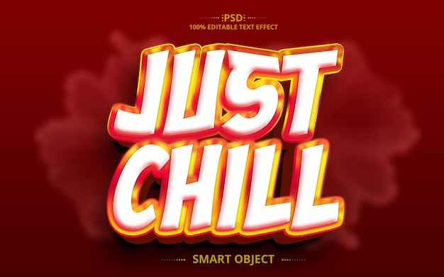 PSD text effect design just chill psd file