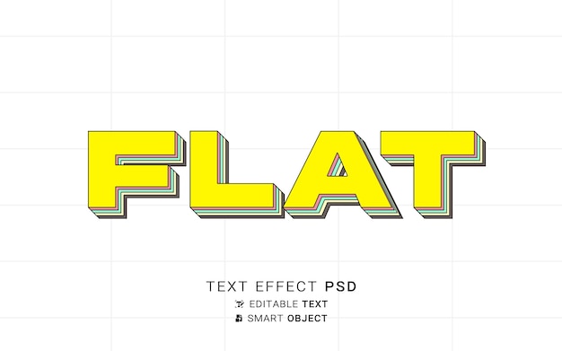 Text effect flat design