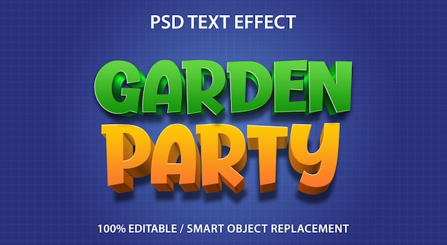 Text Effect Garden Party Template