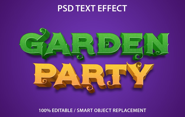 Text Effect Garden Party Template