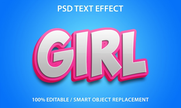 Text Effect Girl Template