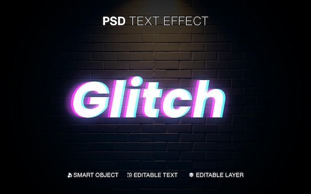 Text effect Glitch