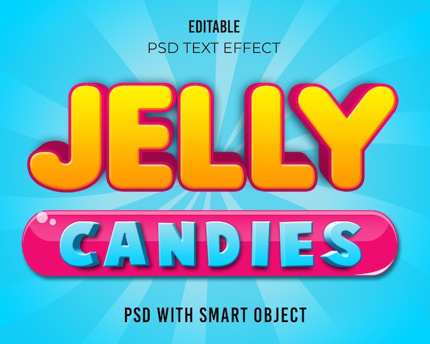 Text Effect Jelly Candies 3D