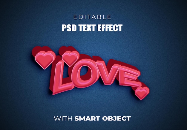 Text Effect Love Editable