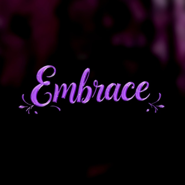 Text Effect on Matellic Background Dramatic Plum With Black Fluid Appearance Background Display