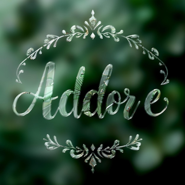 Text Effect on Matellic Background Enchanted Garden With Platinum Fluid Appearance Background E