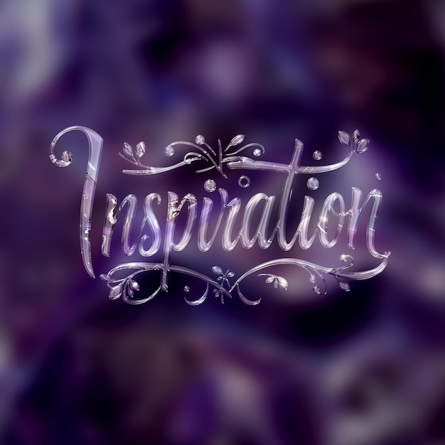 PSD text effect on matellic background enchanting amethyst with platinum fluid appearance backgroun