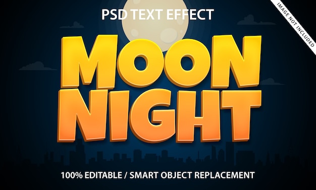 Text Effect Moon Night Template