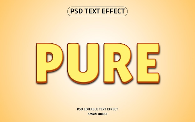 Text effect pure logo mockup