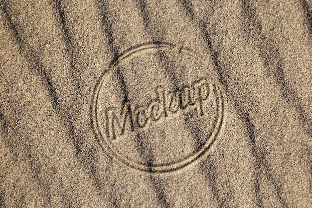 Text effect on sand