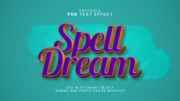 text effect spell dream