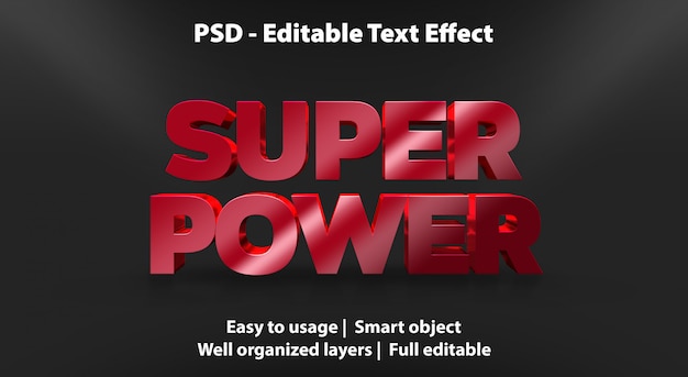 Text Effect Super Power Template