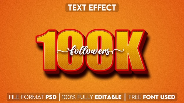 A text effect that says 100kkk on it