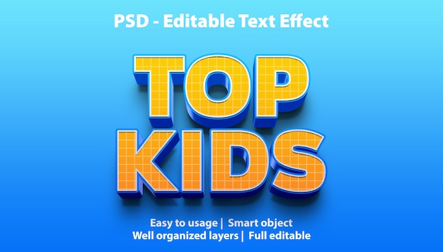 Text Effect Top Kids Template