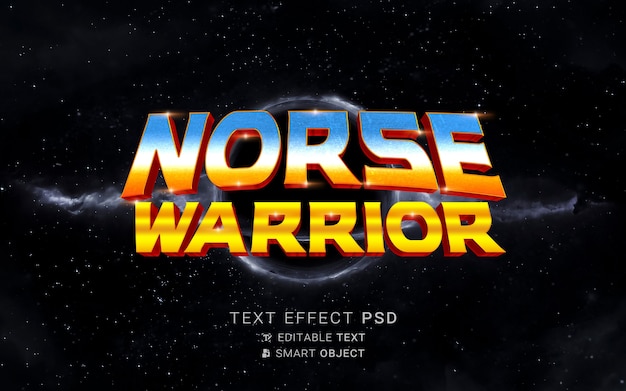 Text effect viking design