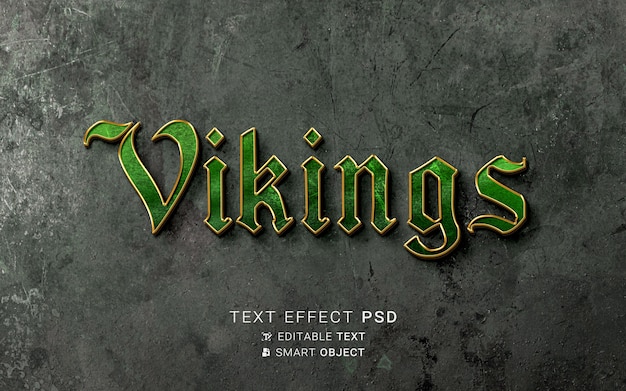 Text effect viking design