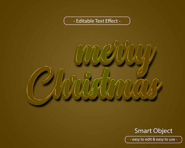 Text effect with merry christmas