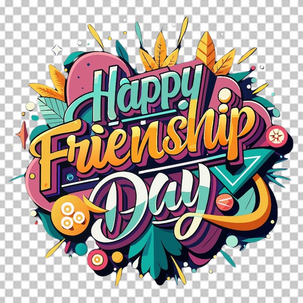 PSD text happy friendship day on white background